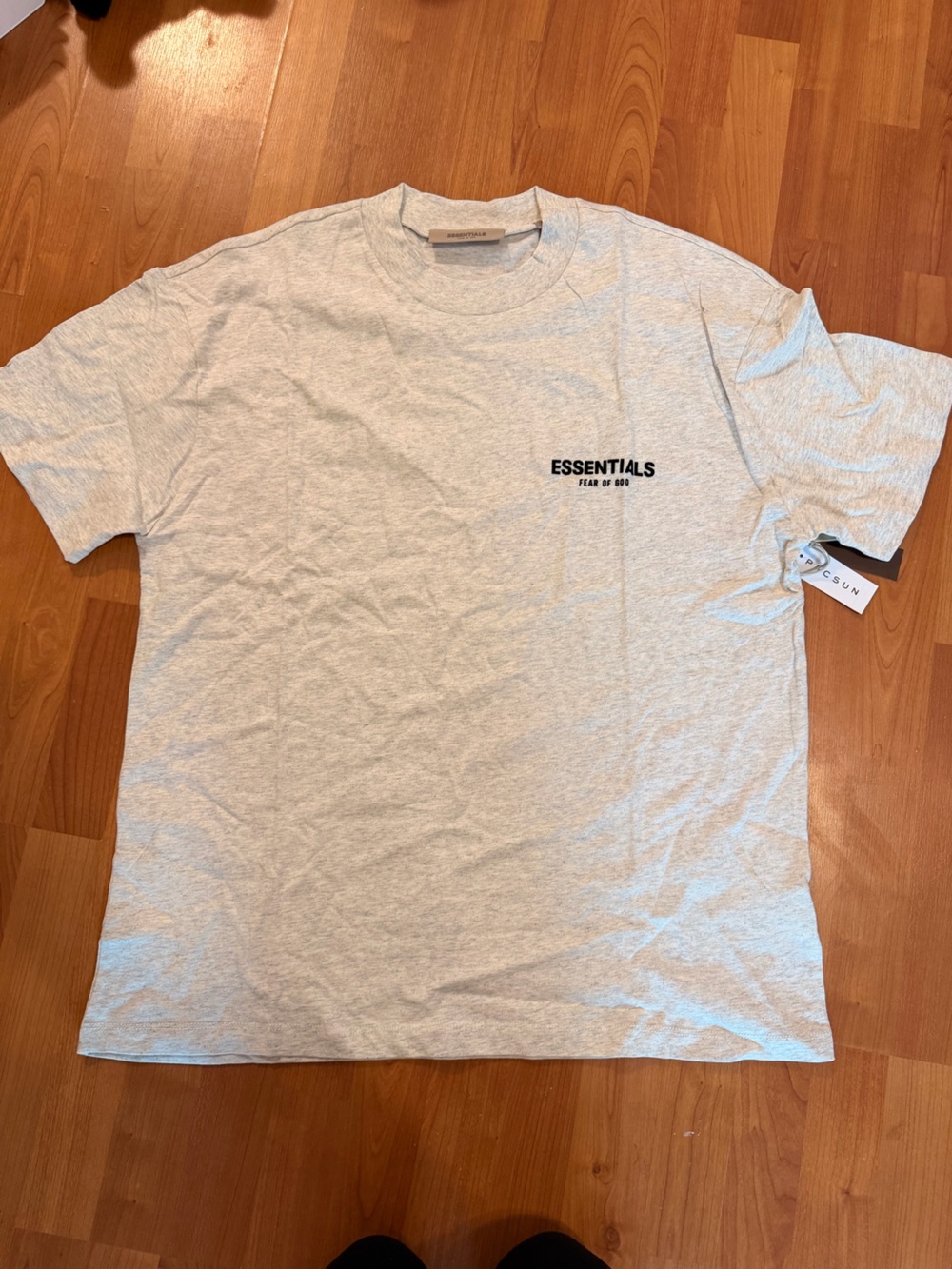 Essentials Men’s Heather Gray Logo Short Sleeve Tee